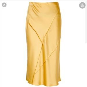 Vince gold silk skirt